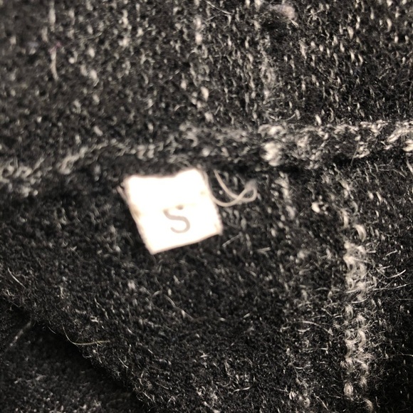 D. Exterior Sleeveless Wool Mohair Black Gray Tweed Shift Dress EUC Size Small - Picture 6 of 7